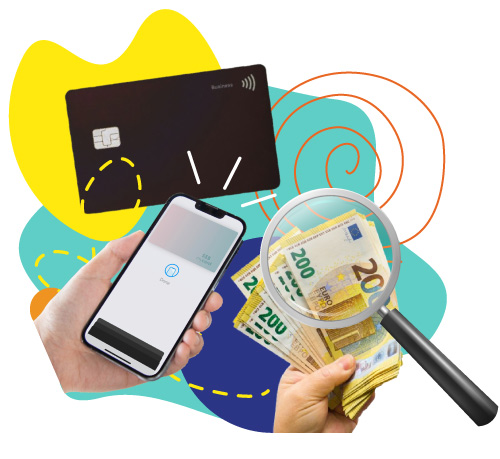 illustrations carte de crédit et argent